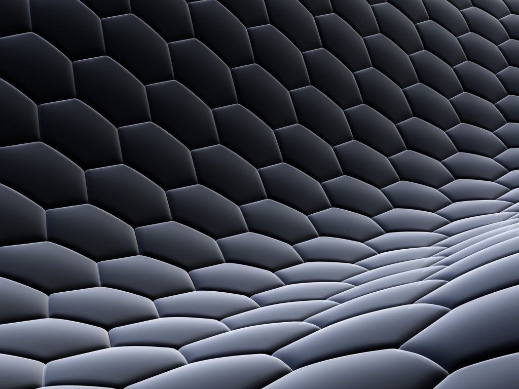 Изогнутая поверхность черных сот