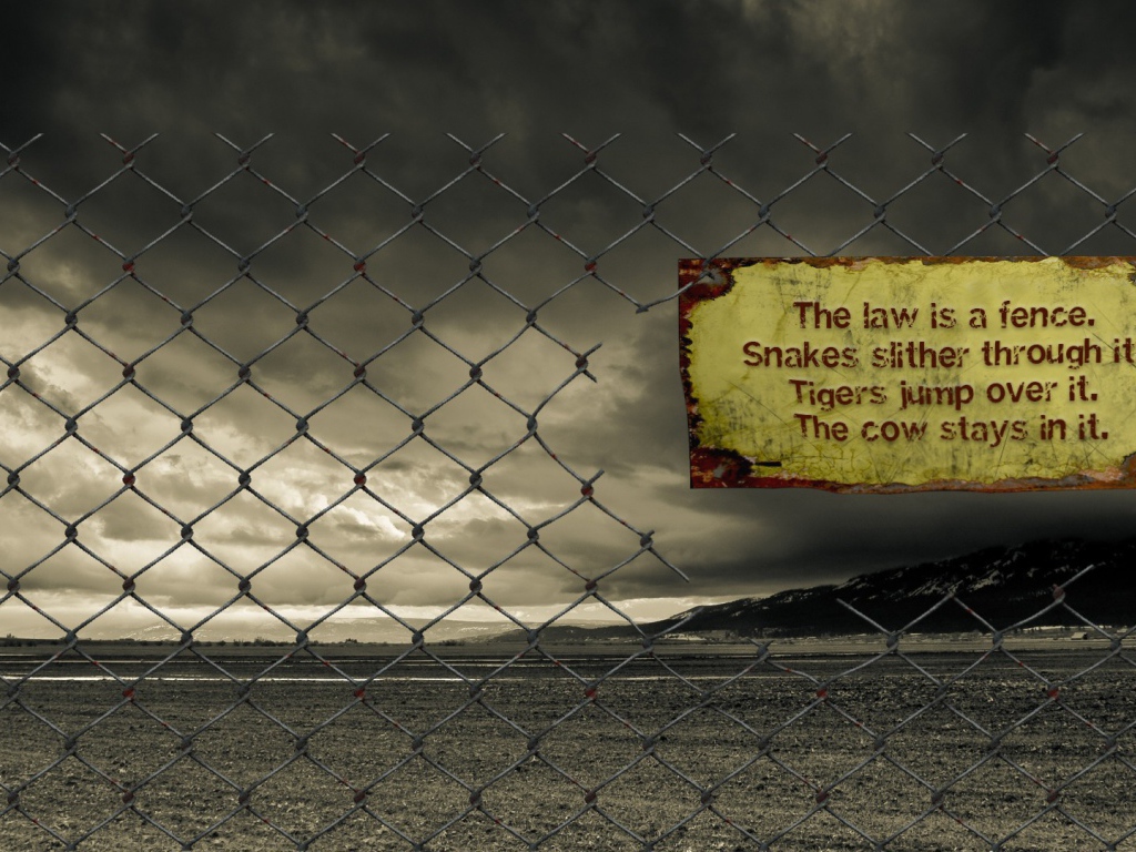 Надпись на заборе из сетки