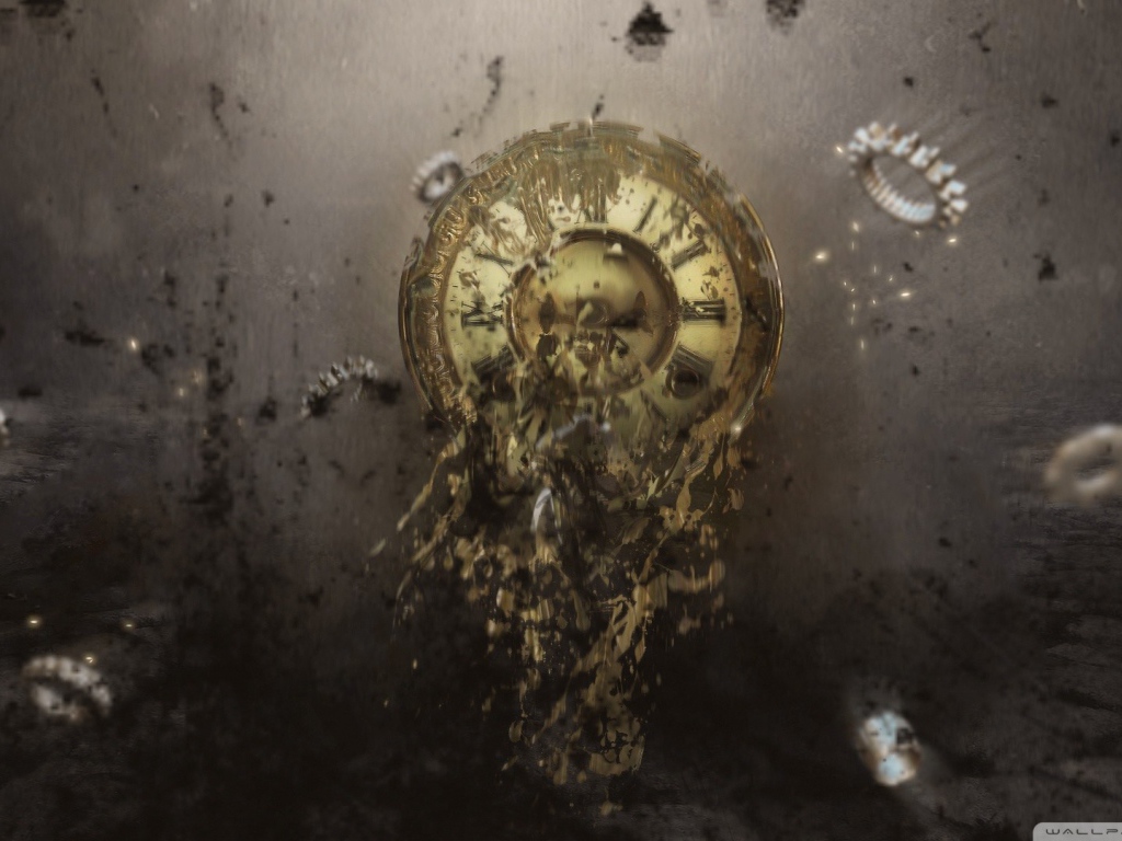 Циферблат часов в стиле киберпанк