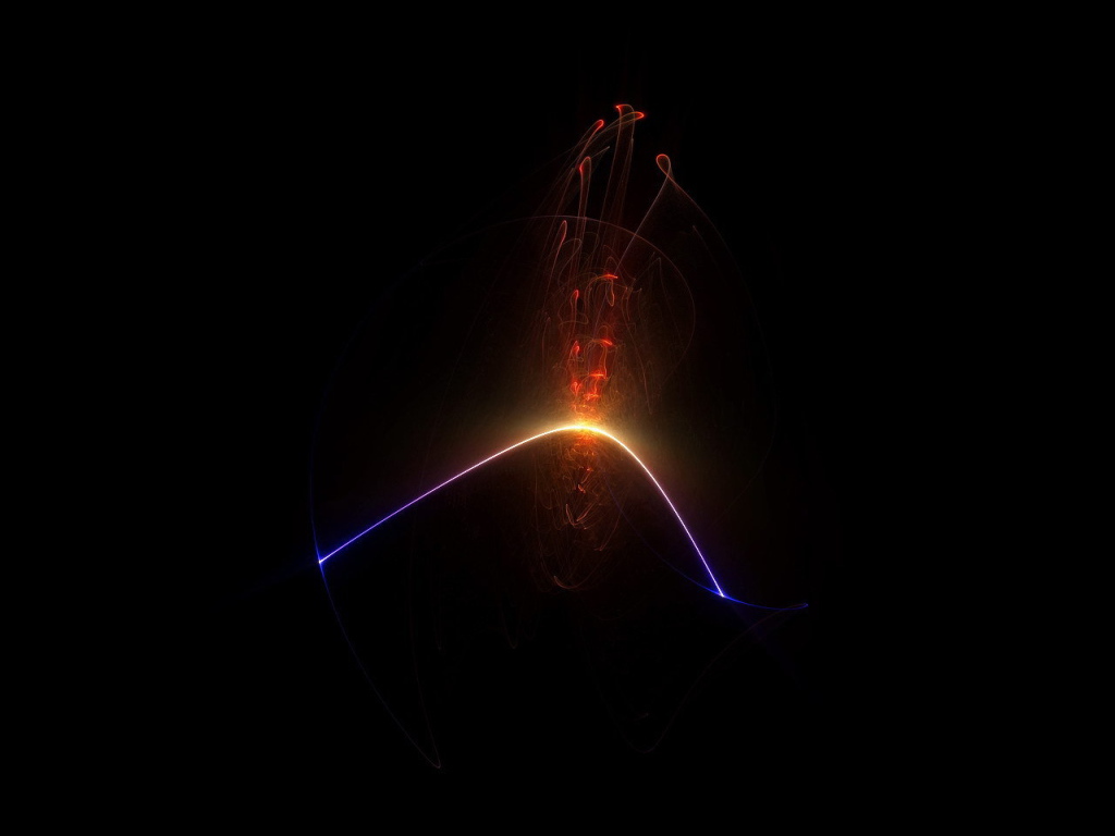 Световой рисунок на черном фоне