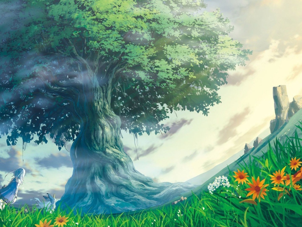 Фэнтези арт с деревом