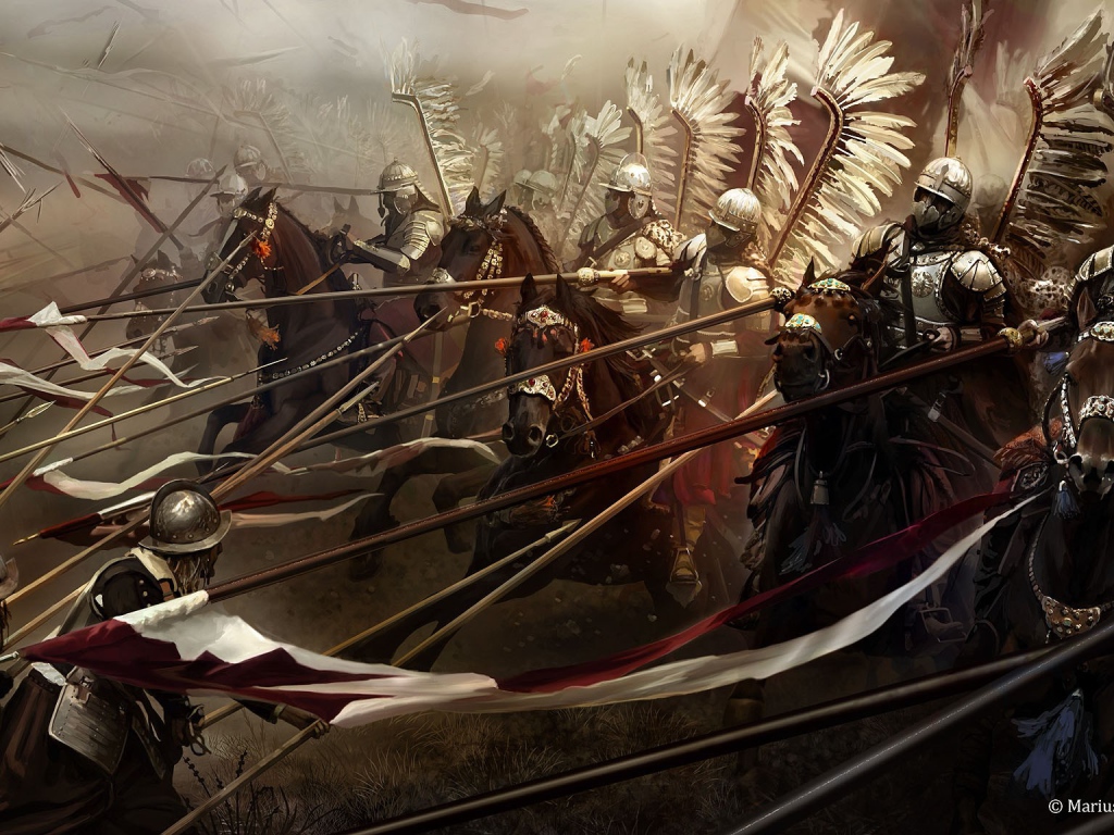 Польские солдаты идут в бой