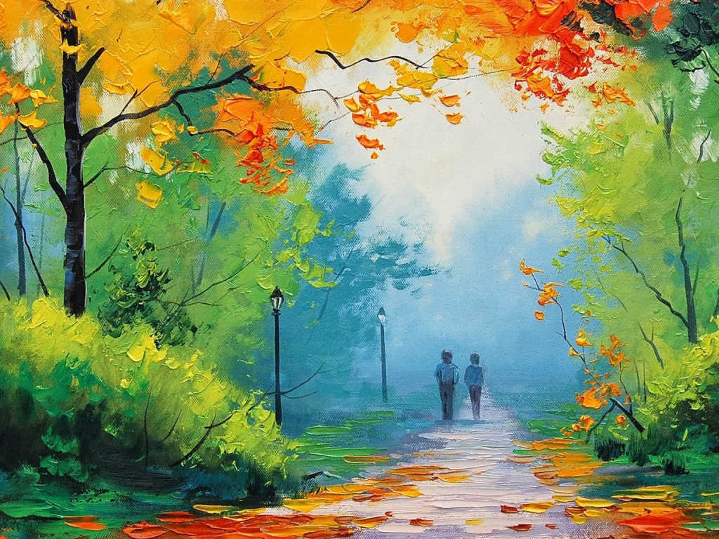 Двое на прогулке,  картина Грэма Геркена