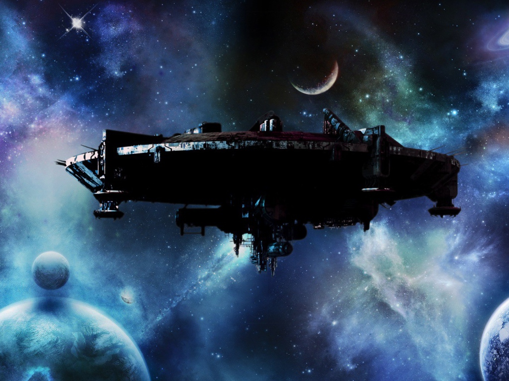 Корабль пришельцев в чужой планетной системе