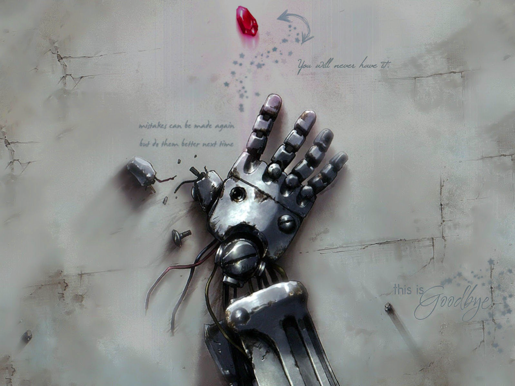 Разбитая рука робота