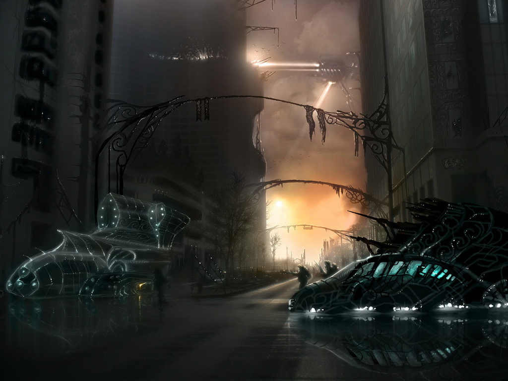 Фантастический ночной город