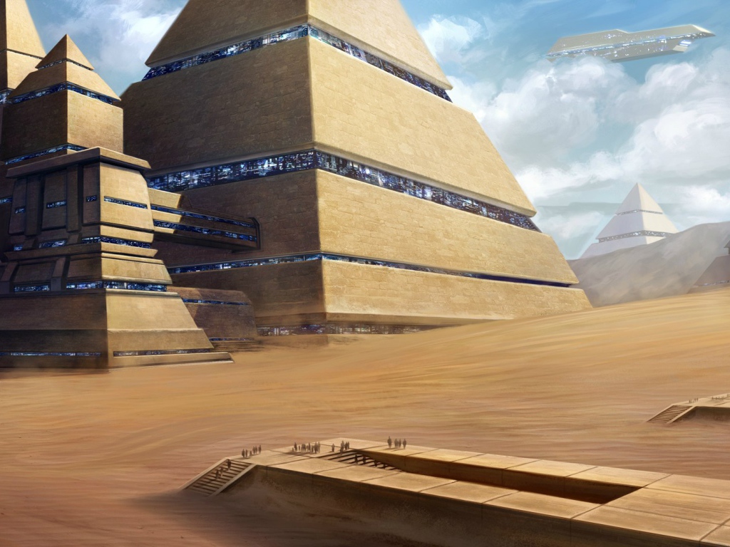 Фэнтези город в пустыне