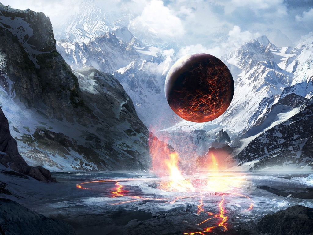 Огненный шар в мире льда