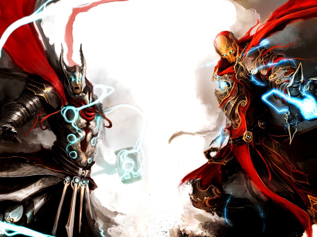 Бог Тор, фэнтези арт