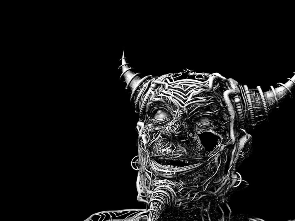 Рогатый демон из корней