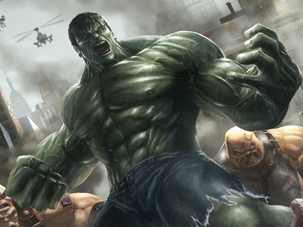 Халк в приступе ярости