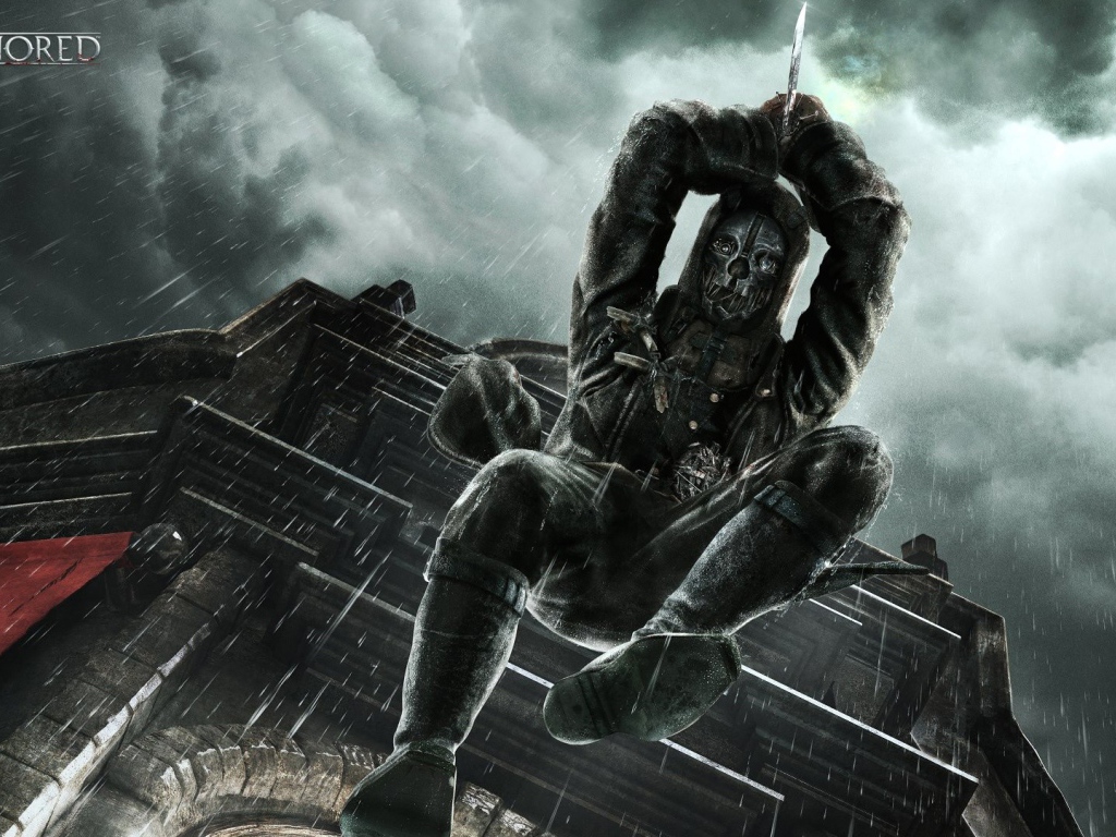 Человек в маске с ножом