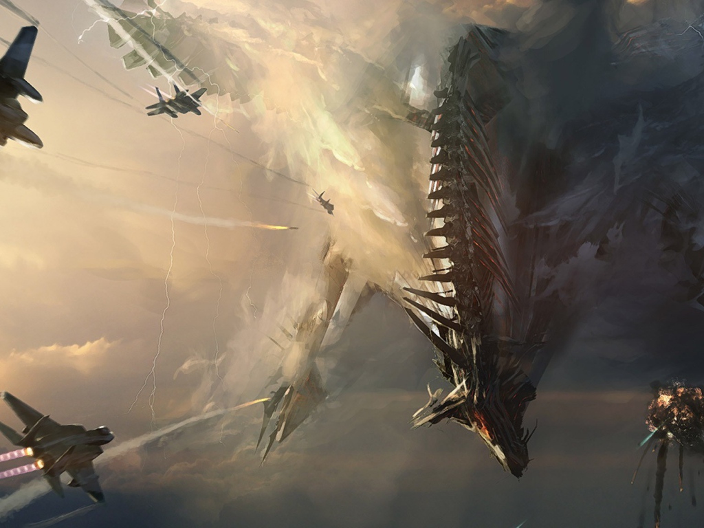 Военные сражаются с железным драконом