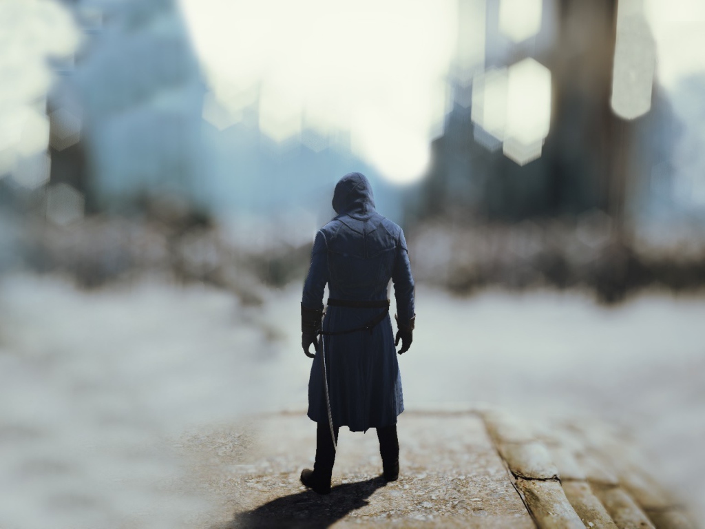 Ниндзя на размытом фоне