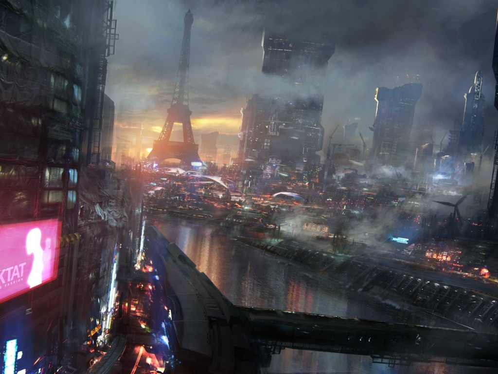 Париж в стиле киберпанк