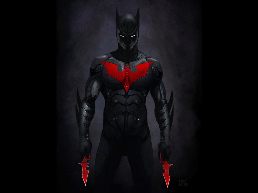 Красная летучая мышь на груди Бэтмана