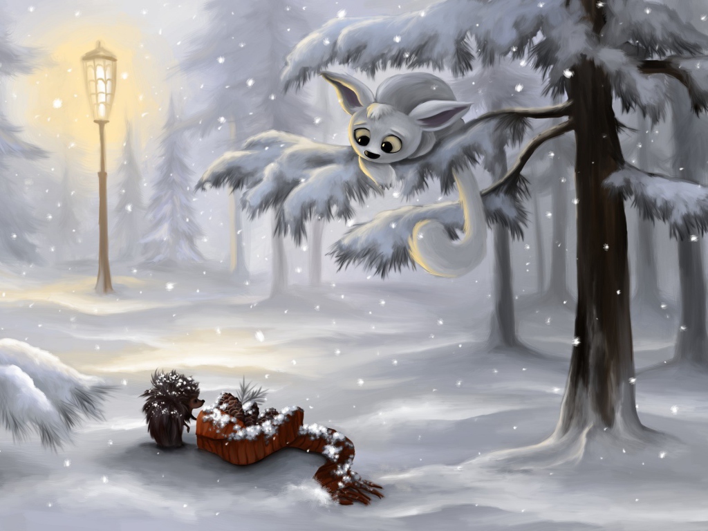 Зимняя сказка в лесу