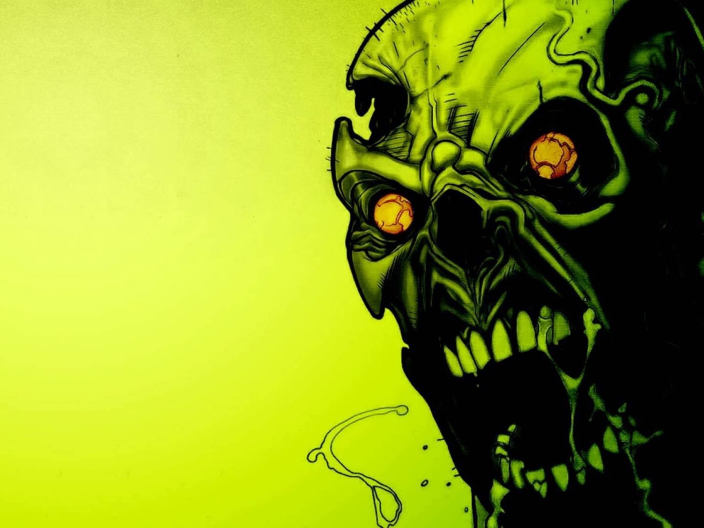 Голова зеленого зомби