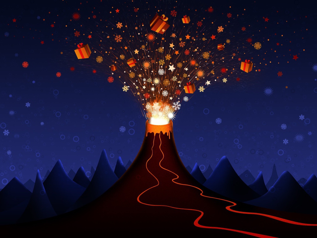 Вулкан из подарков