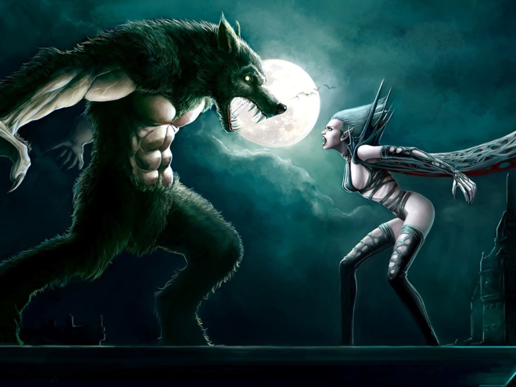 Оборотень против вампирши