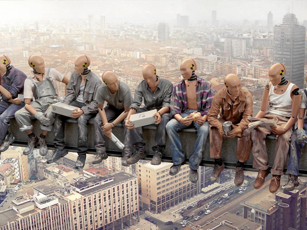 Рабочие на стройке будущего