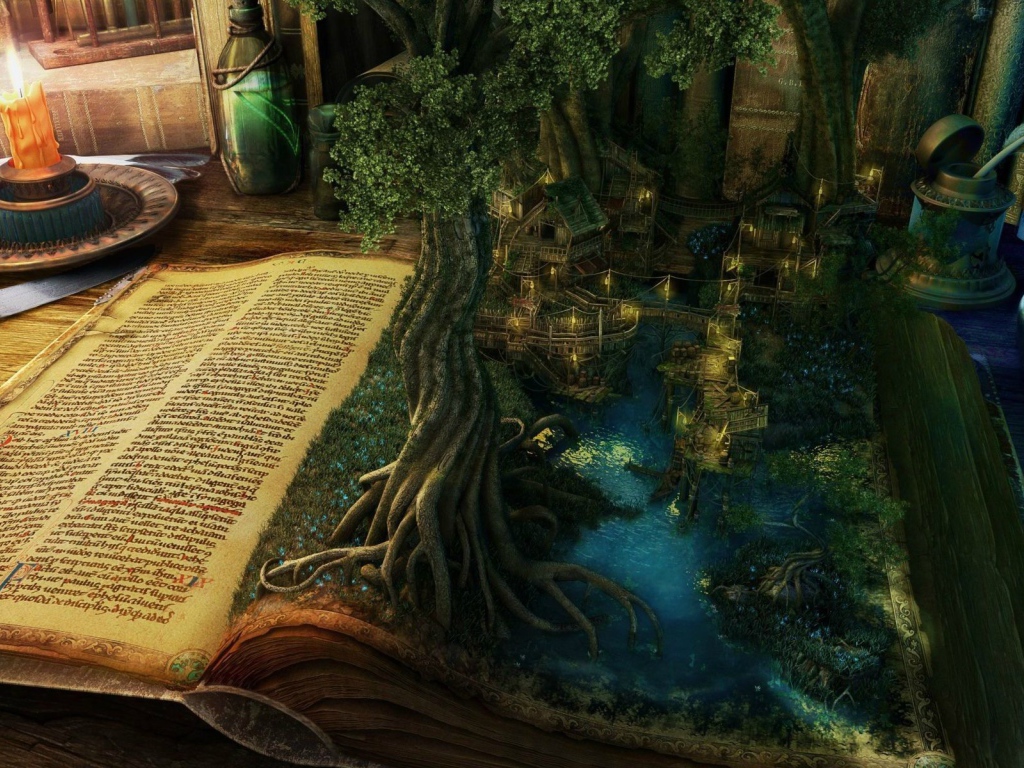 Мир фэнтези в старой книге