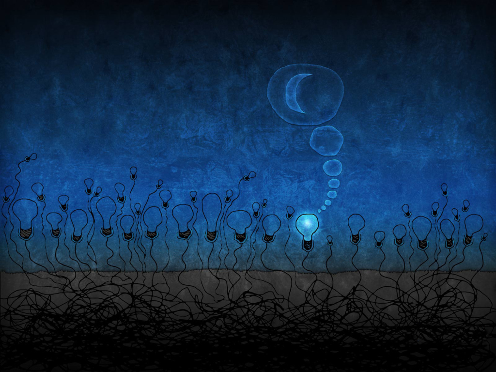 Лампочка мечтает стать луной