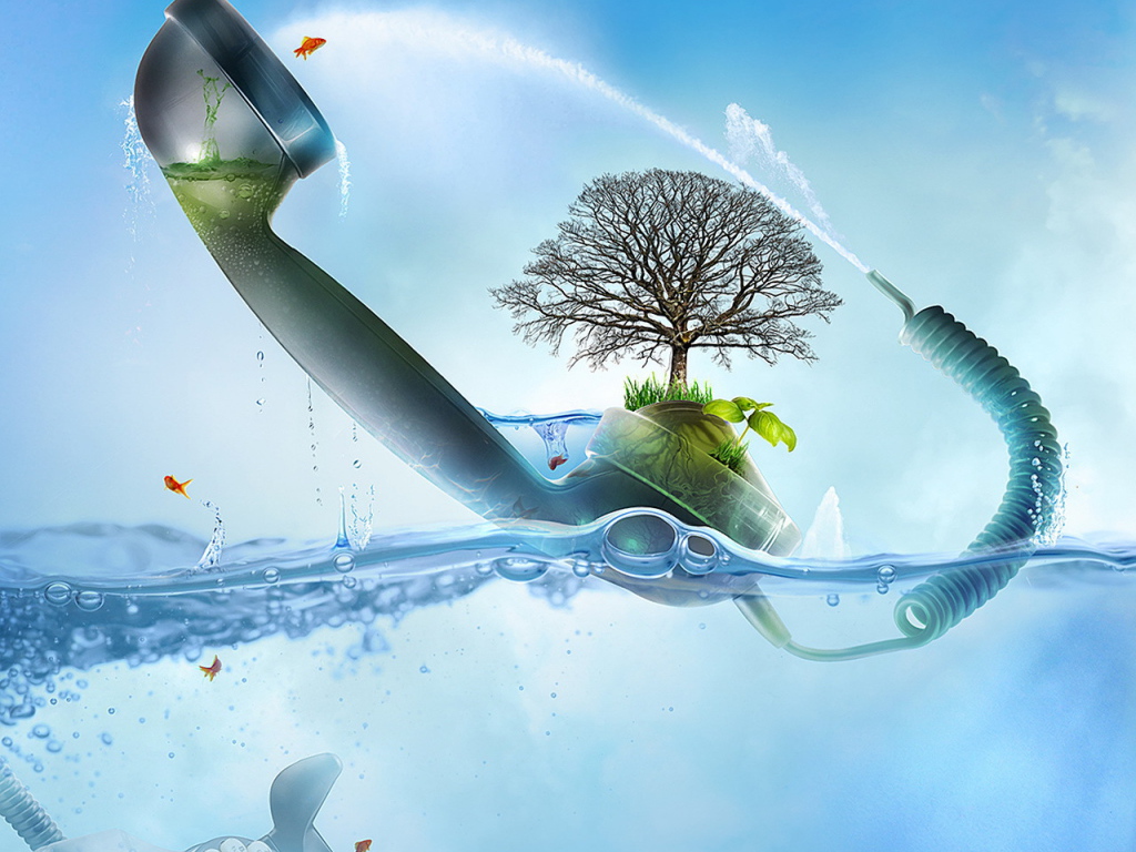 Дерево в телефонной трубке