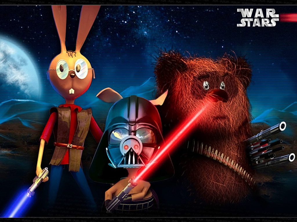 	   Winnie the Pooh in the star wars