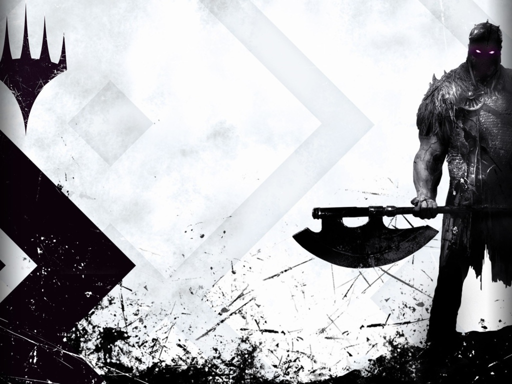 Воин с топором из игры Magic The Gathering