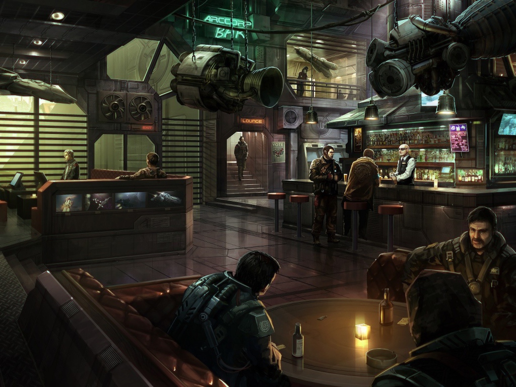 Бар для героев игры Star Citizen