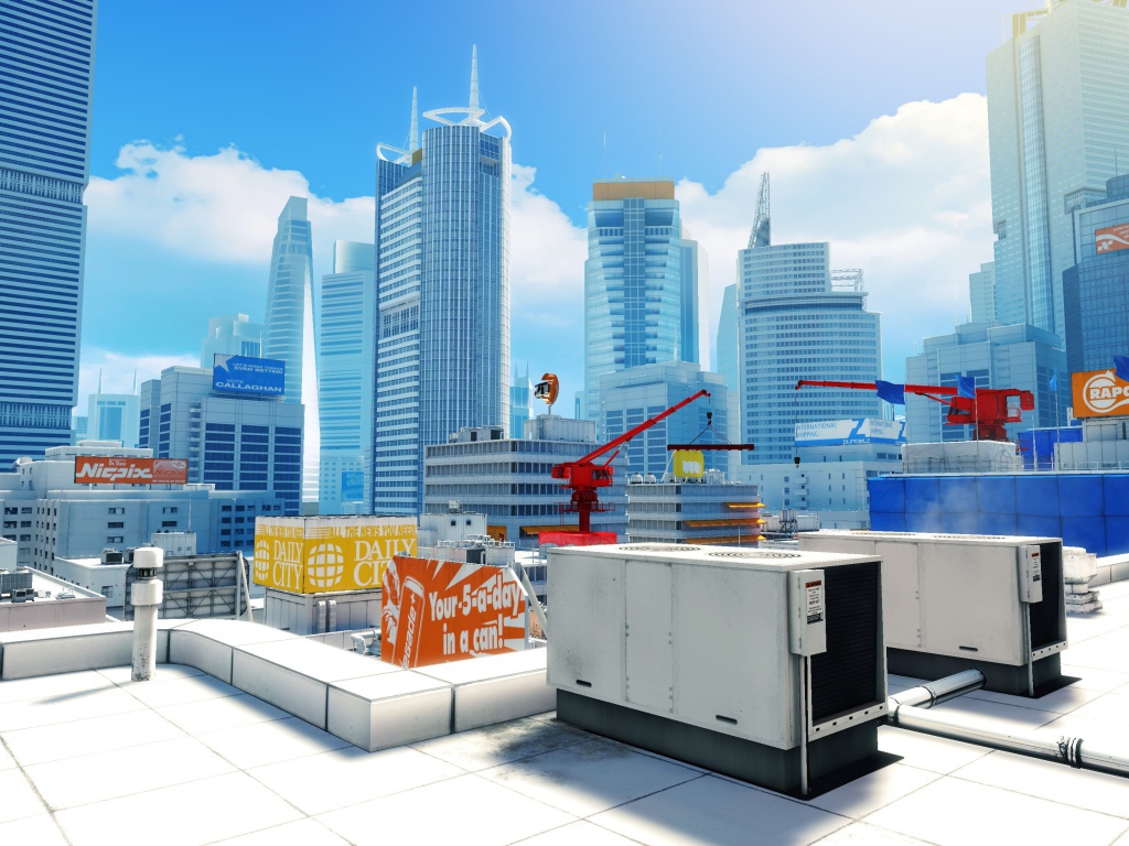 Строительство небоскребов в игре Mirror's Edge