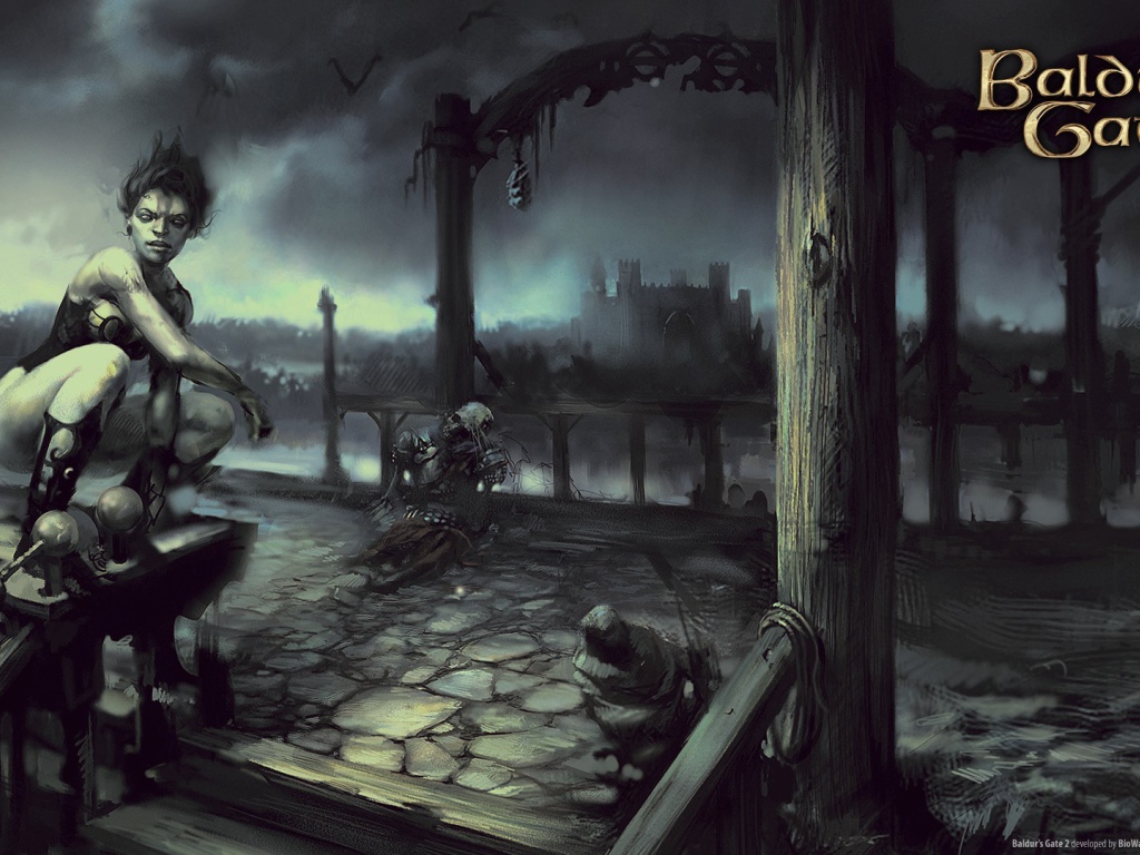 Девушка демон в игре Baldur's Gate 2