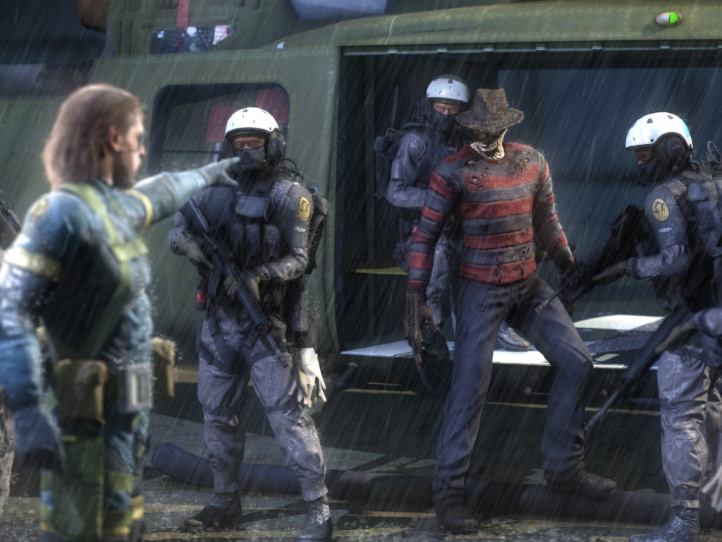 Фредди Крюгер под охраной в игре Metal Gear Solid