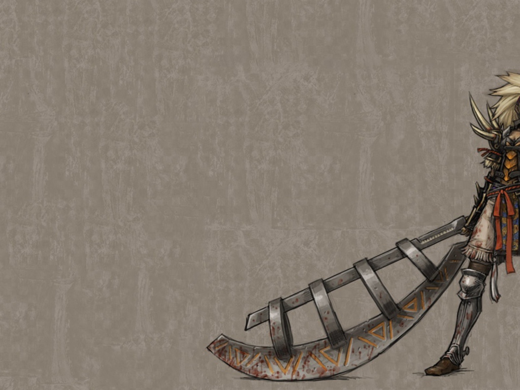 Девушка с алебардой из игры Monster Hunter