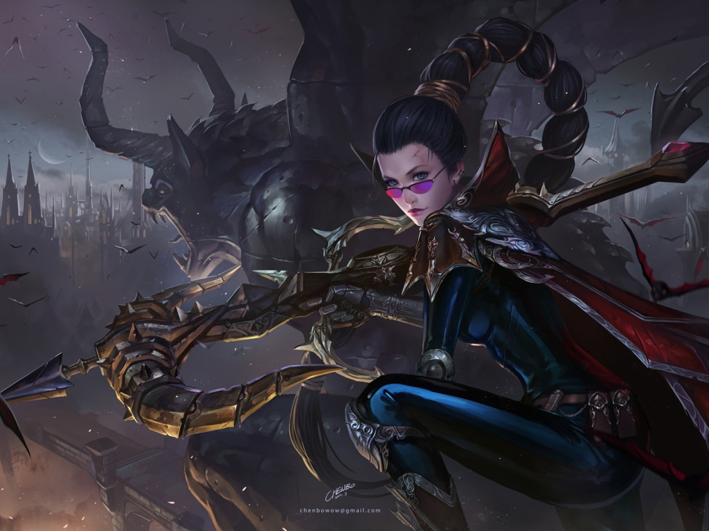 Девушка с косой в игре League of Legends