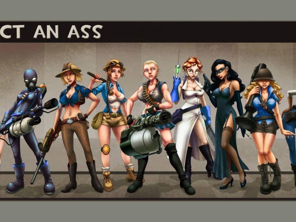 Девушки из игры Team Fortress