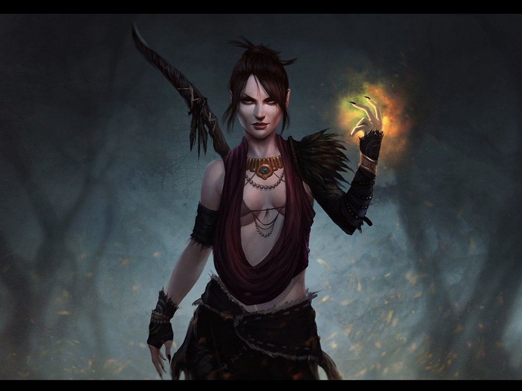 Морриган из игры Dragon Age Origins