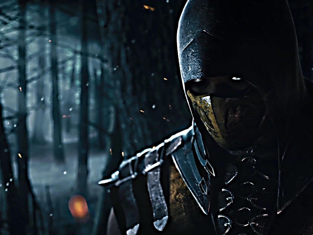 Скорпион в лесу, игра Mortal Kombat