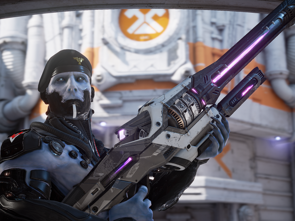 Солдат с оружием в игре Unreal Engine 4