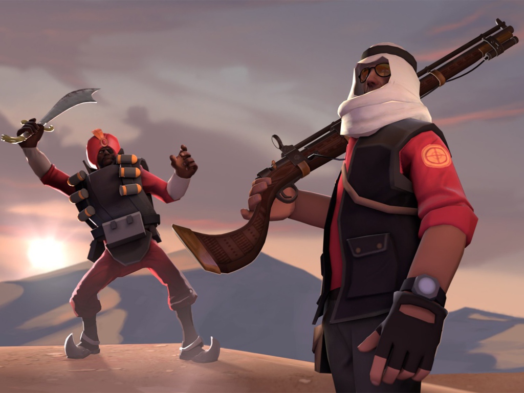 Солдаты пустыни в игре Team Fortress 2