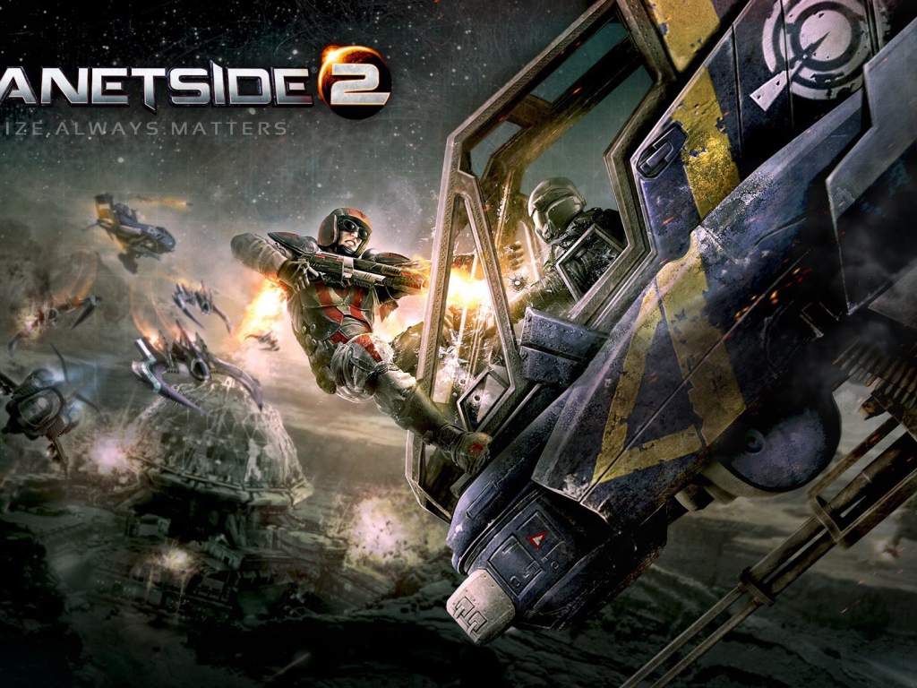 Сражение в игре Planetside 2