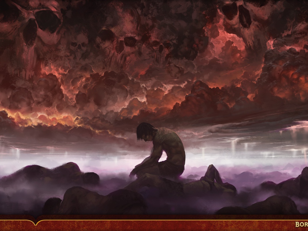 Персонаж игры Magic the Gathering под злыми силами