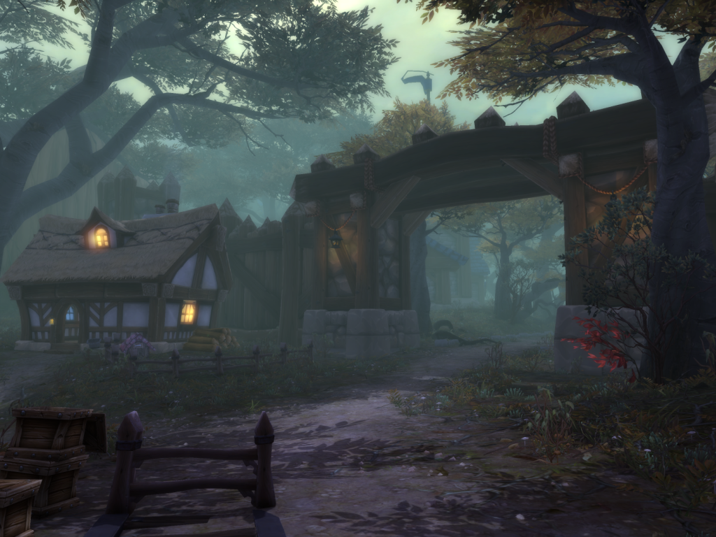 Ворота деревни в игре World of Warcraft Warlords of Draenor