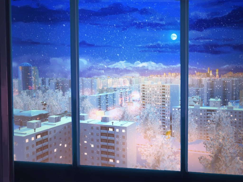 Вид на город в игре Бесконечное лето