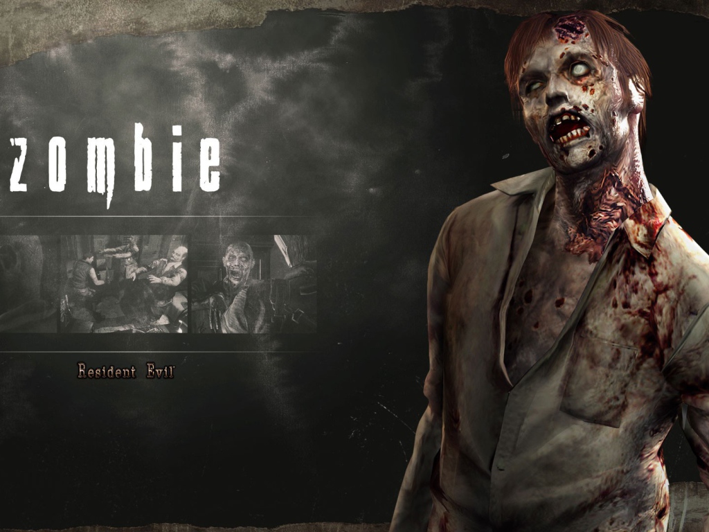 Zombies of the game Resident Evil HD Remaster