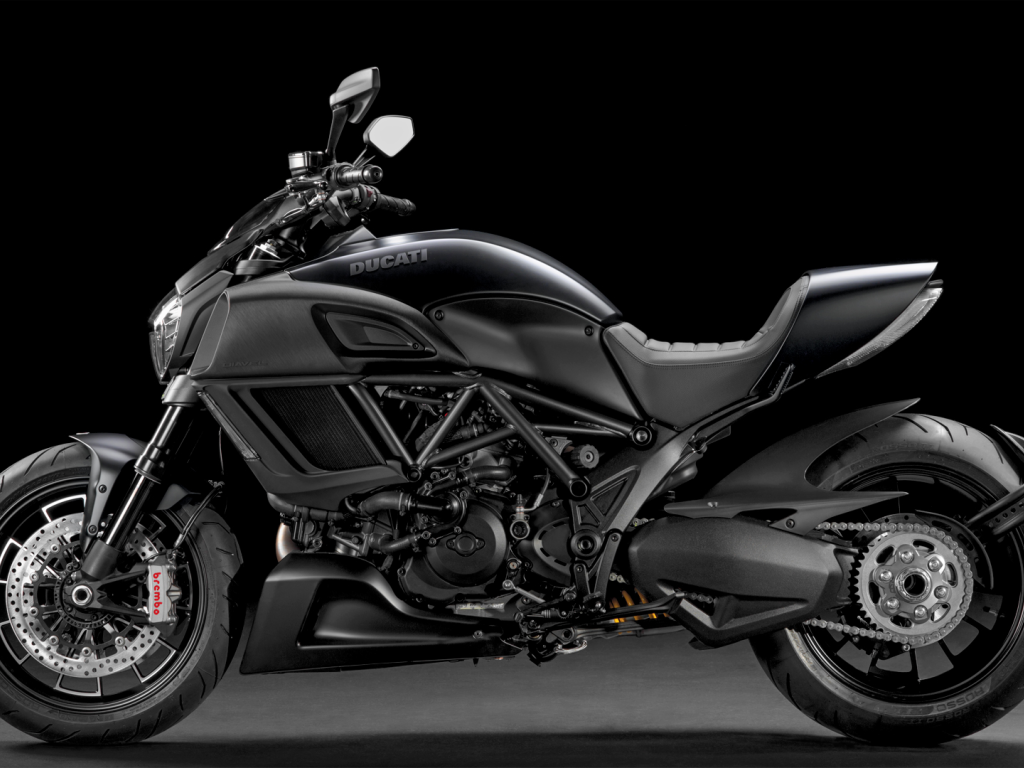 Black motorcycle Ducati Diavel
