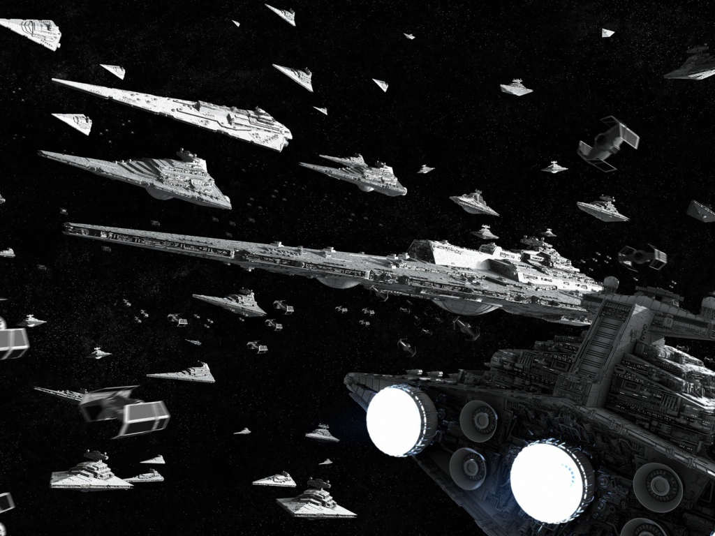 Армада космических кораблей готова к атаке, фильм Звездные войны