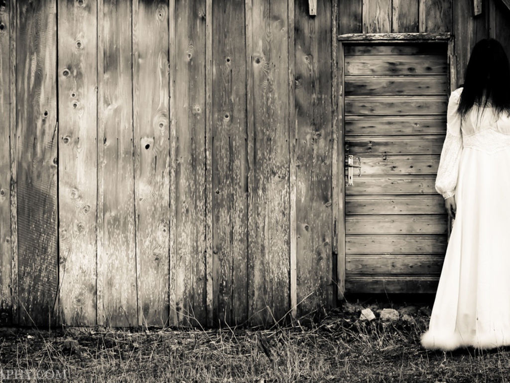 Девушка у деревянного сарая, фильм Звонок