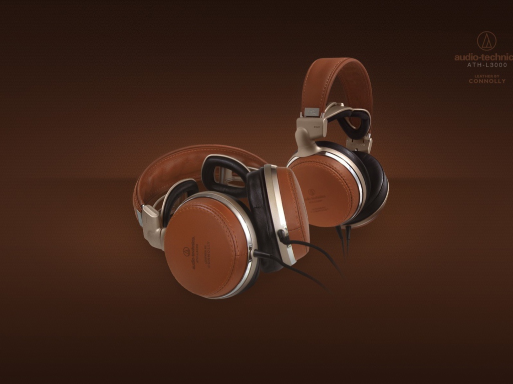 Коричневые наушники audio-technica